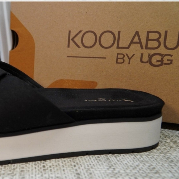 NEW KOOLABURRA CARENZA BU UGG BLACK 9M SLIDE ON SANDALS 3063 - Picture 5 of 9